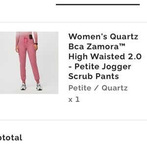FIGS | Quartz BCA Zamora High Waisted 2.0 Petite Jogger Scrub Pants XSP